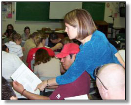 Psychology classroom with students