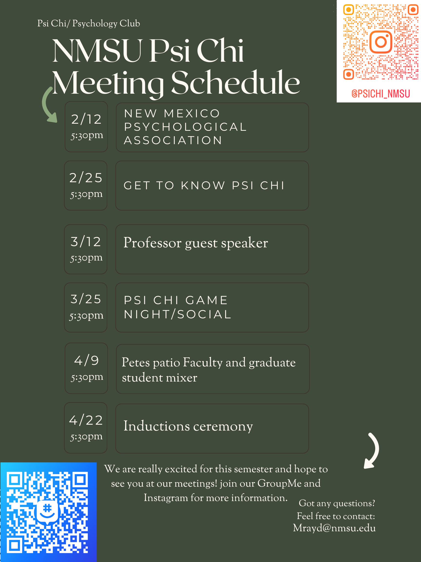 psi chi spring meetings